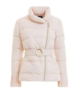 Roberto Cavalli Class Pink Puffer Jacket Medium 8/10 TG40 NWT